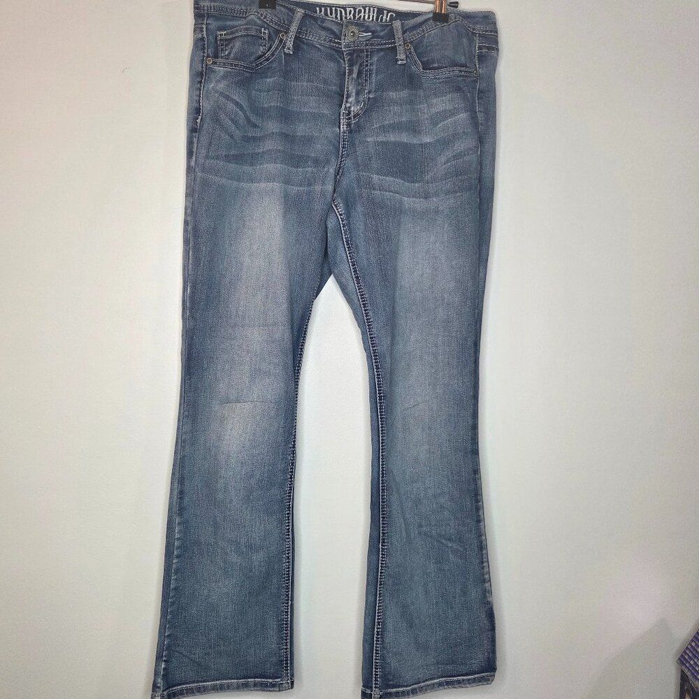 Hydraulic Blue Jeans, Vintage Y2K, Embellished, Bootcut, Size 12